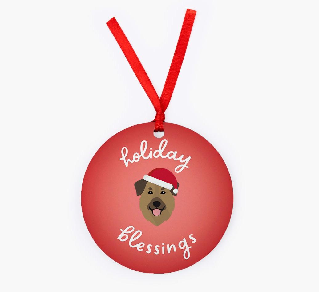 Holiday Blessings: Personalized {breedFullName} Christmas Decoration