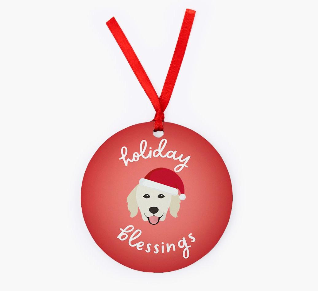 Holiday Blessings: Personalized {breedFullName} Christmas Decoration
