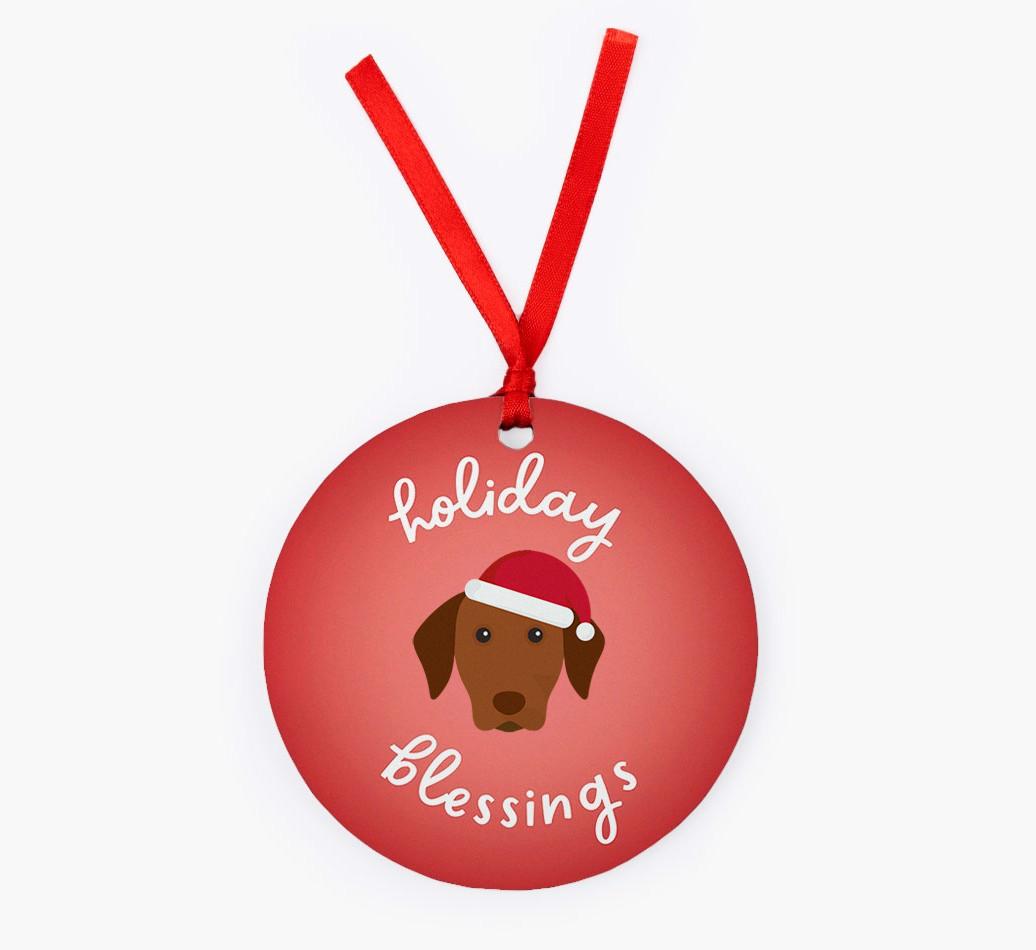 Holiday Blessings: Personalized {breedFullName} Christmas Decoration