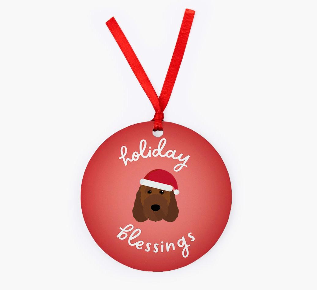 Holiday Blessings: Personalized {breedFullName} Christmas Decoration