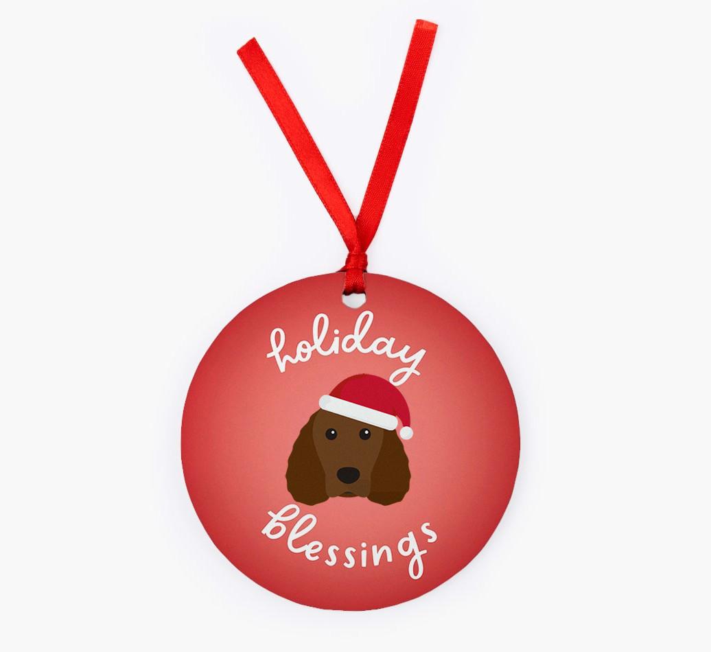 Holiday Blessings: Personalized {breedFullName} Christmas Decoration