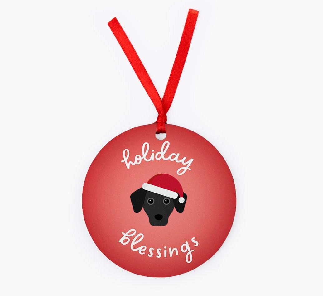 Holiday Blessings: Personalized {breedFullName} Christmas Decoration