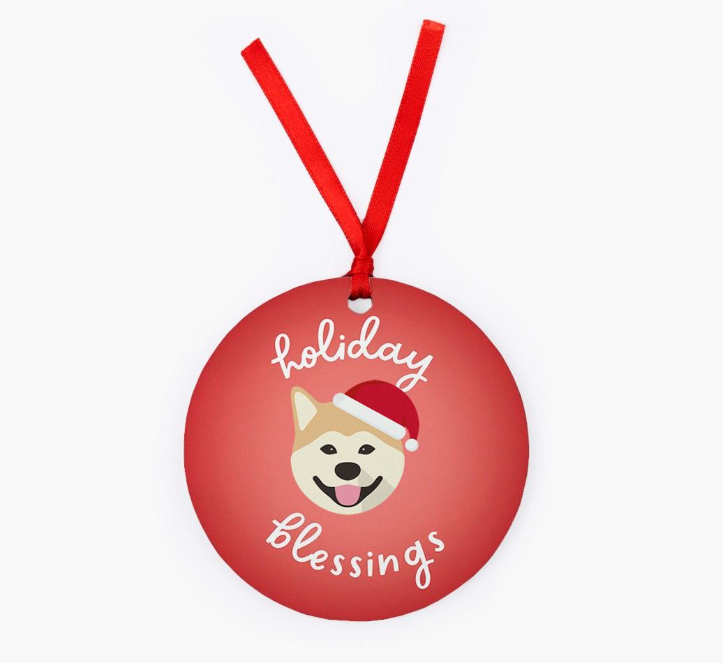 Holiday Blessings: Personalized {breedFullName} Christmas Decoration