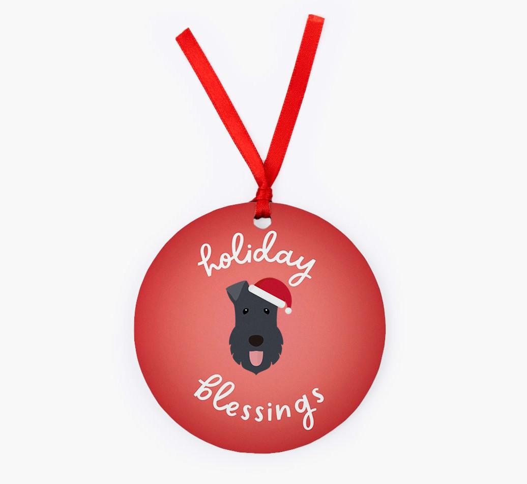 Holiday Blessings: Personalized {breedFullName} Christmas Decoration