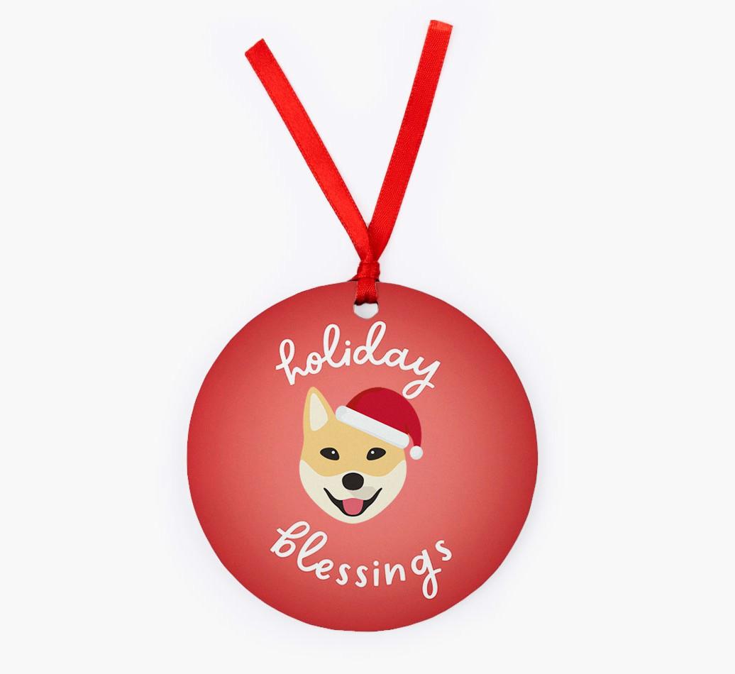 Holiday Blessings: Personalized {breedFullName} Christmas Decoration