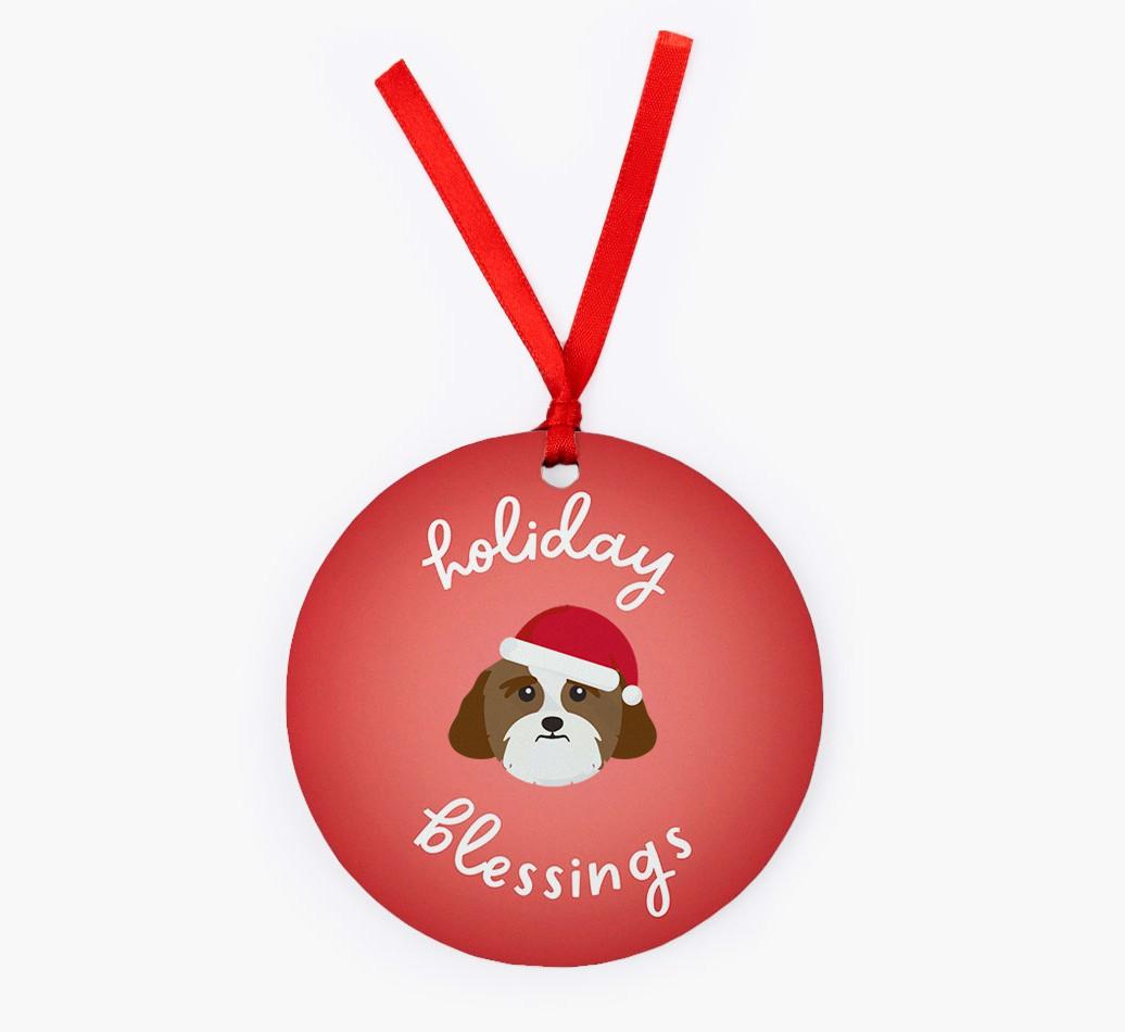 Holiday Blessings: Personalized {breedFullName} Christmas Decoration