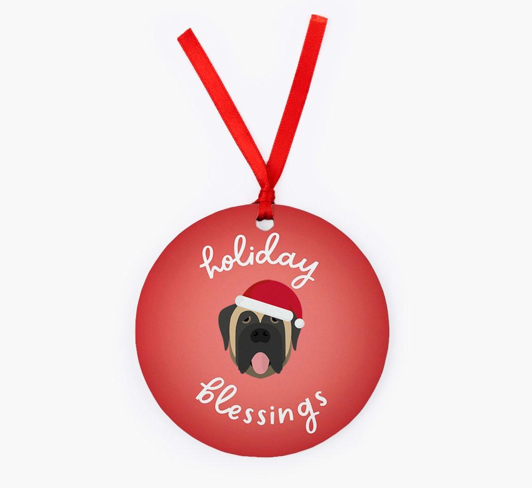 Holiday Blessings: Personalized {breedFullName} Christmas Decoration