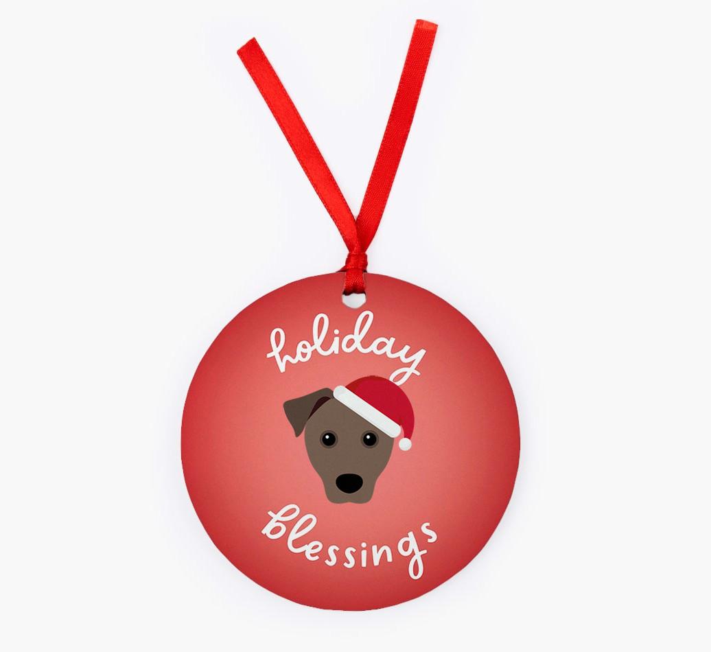 Holiday Blessings: Personalized {breedFullName} Christmas Decoration
