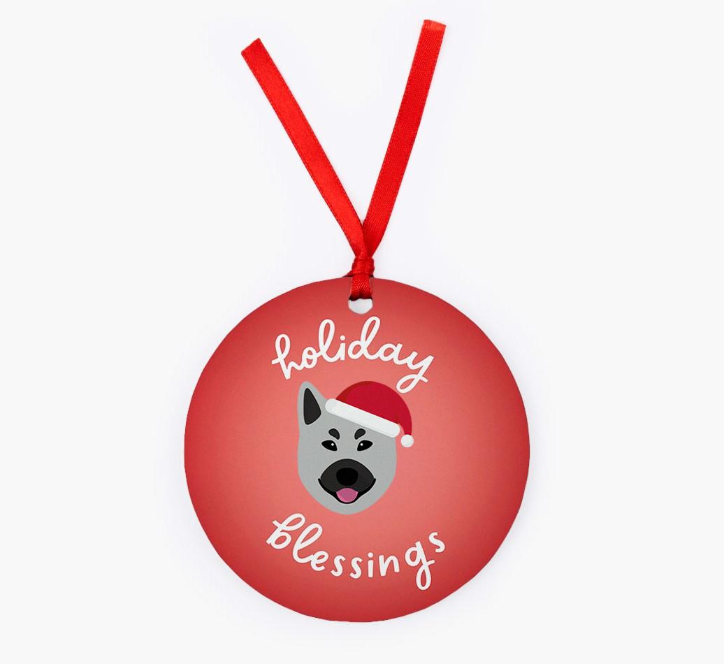 Holiday Blessings: Personalized {breedFullName} Christmas Decoration