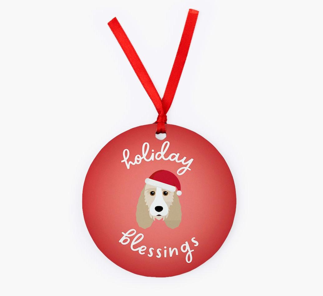 Holiday Blessings: Personalized {breedFullName} Christmas Decoration