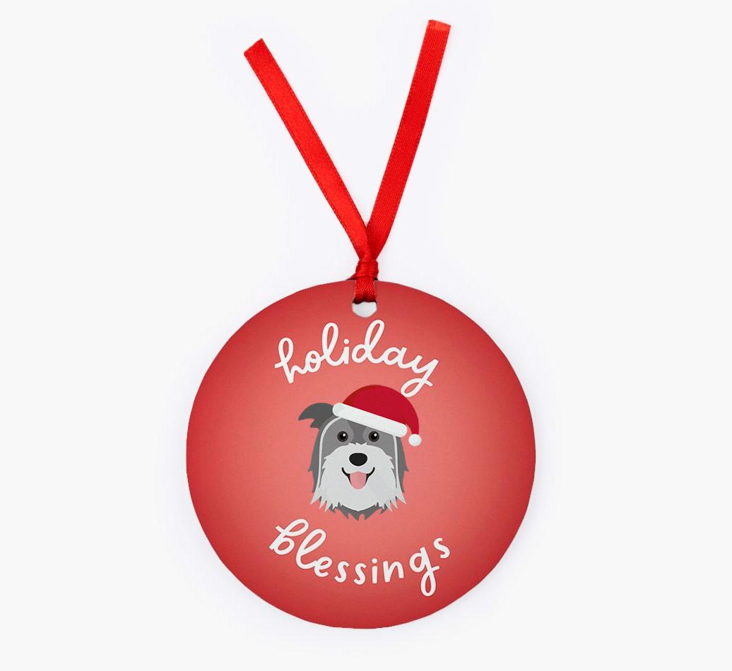 Holiday Blessings: Personalized {breedFullName} Christmas Decoration