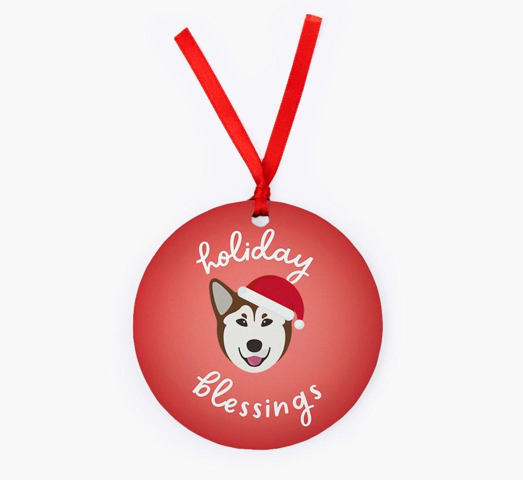 Holiday Blessings: Personalized {breedFullName} Christmas Decoration