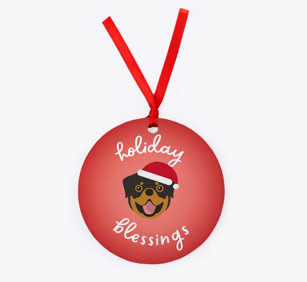 Holiday Blessings: Personalized {breedFullName} Christmas Decoration