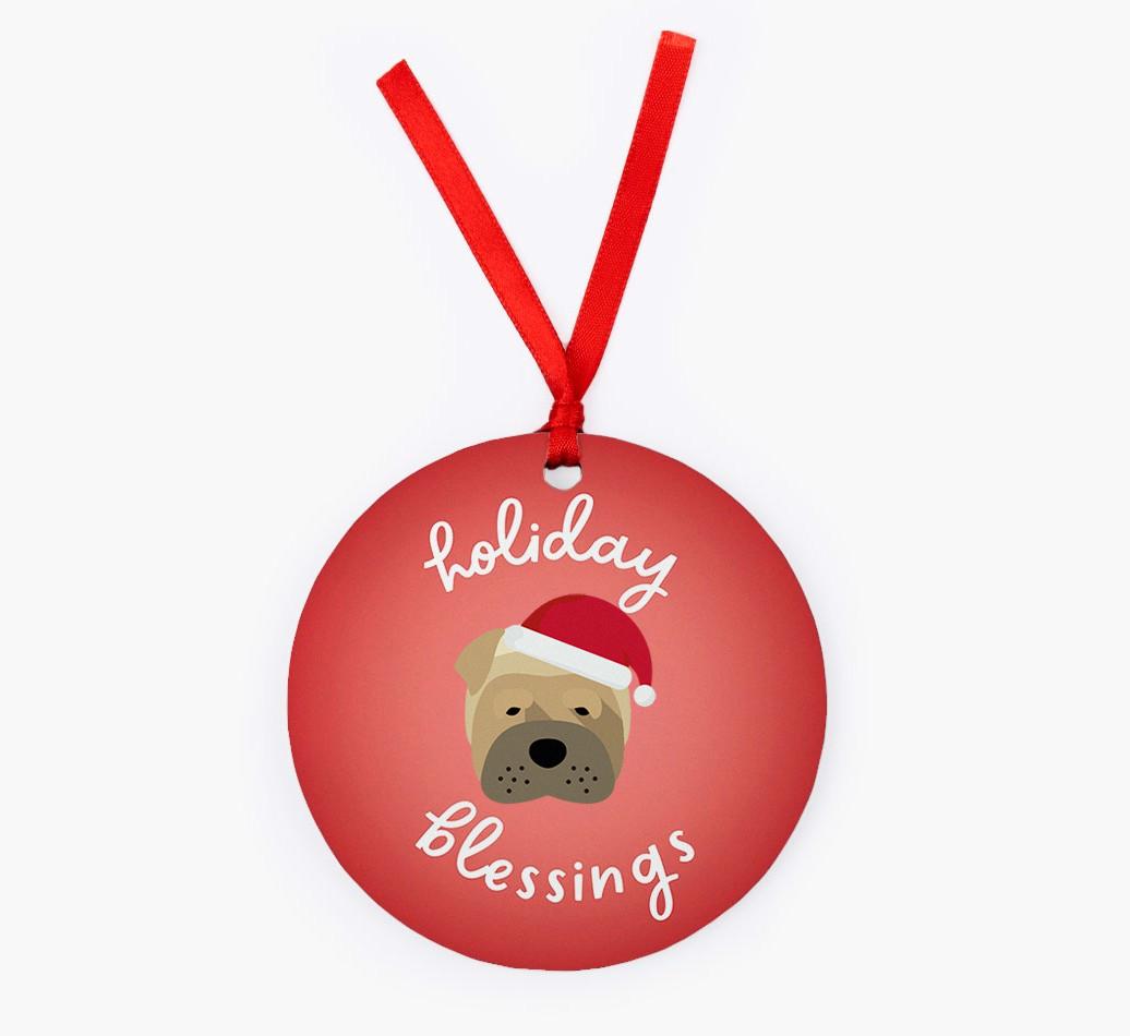 Holiday Blessings: Personalized {breedFullName} Christmas Decoration