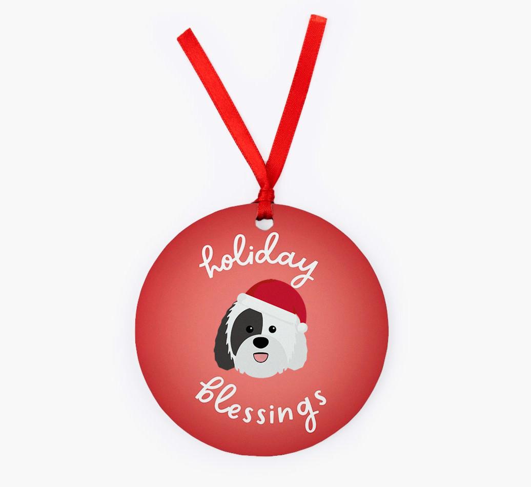 Holiday Blessings: Personalized {breedFullName} Christmas Decoration