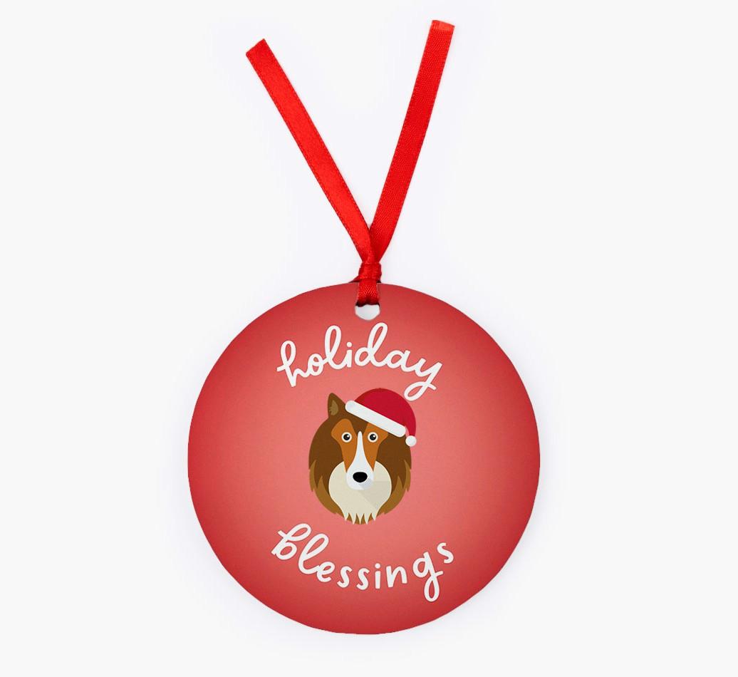Holiday Blessings: Personalized {breedFullName} Christmas Decoration