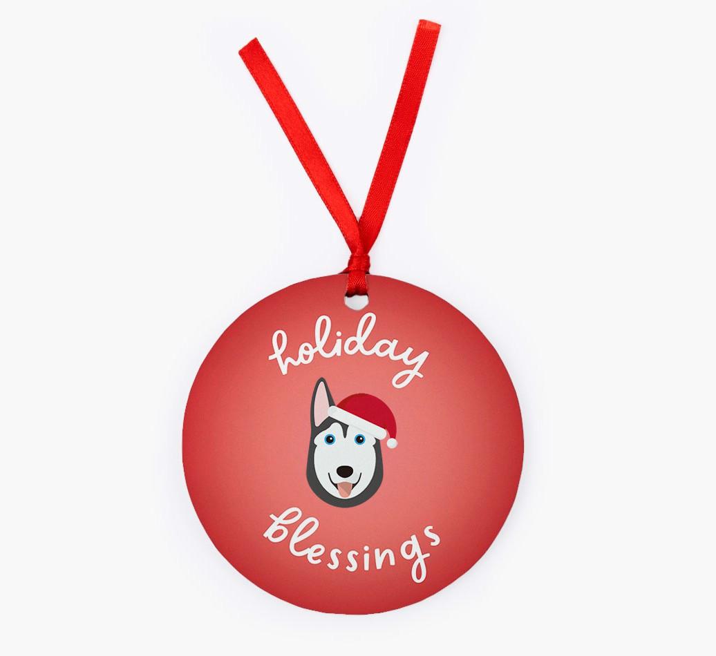 Holiday Blessings: Personalized {breedFullName} Christmas Decoration