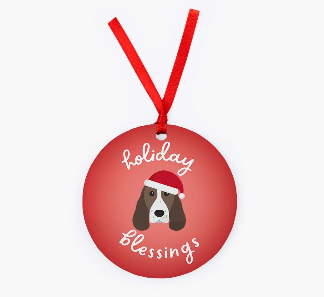 Holiday Blessings: Personalized {breedFullName} Christmas Decoration