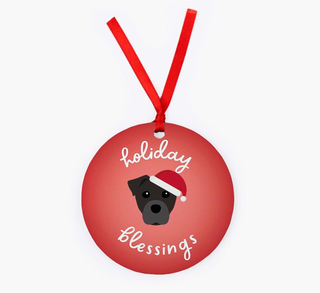 Holiday Blessings: Personalized {breedFullName} Christmas Decoration