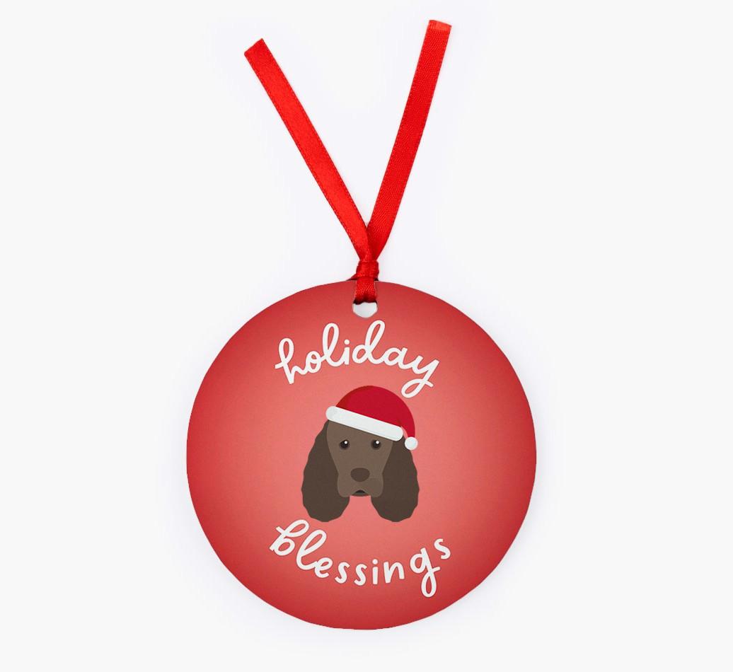 Holiday Blessings: Personalized {breedFullName} Christmas Decoration