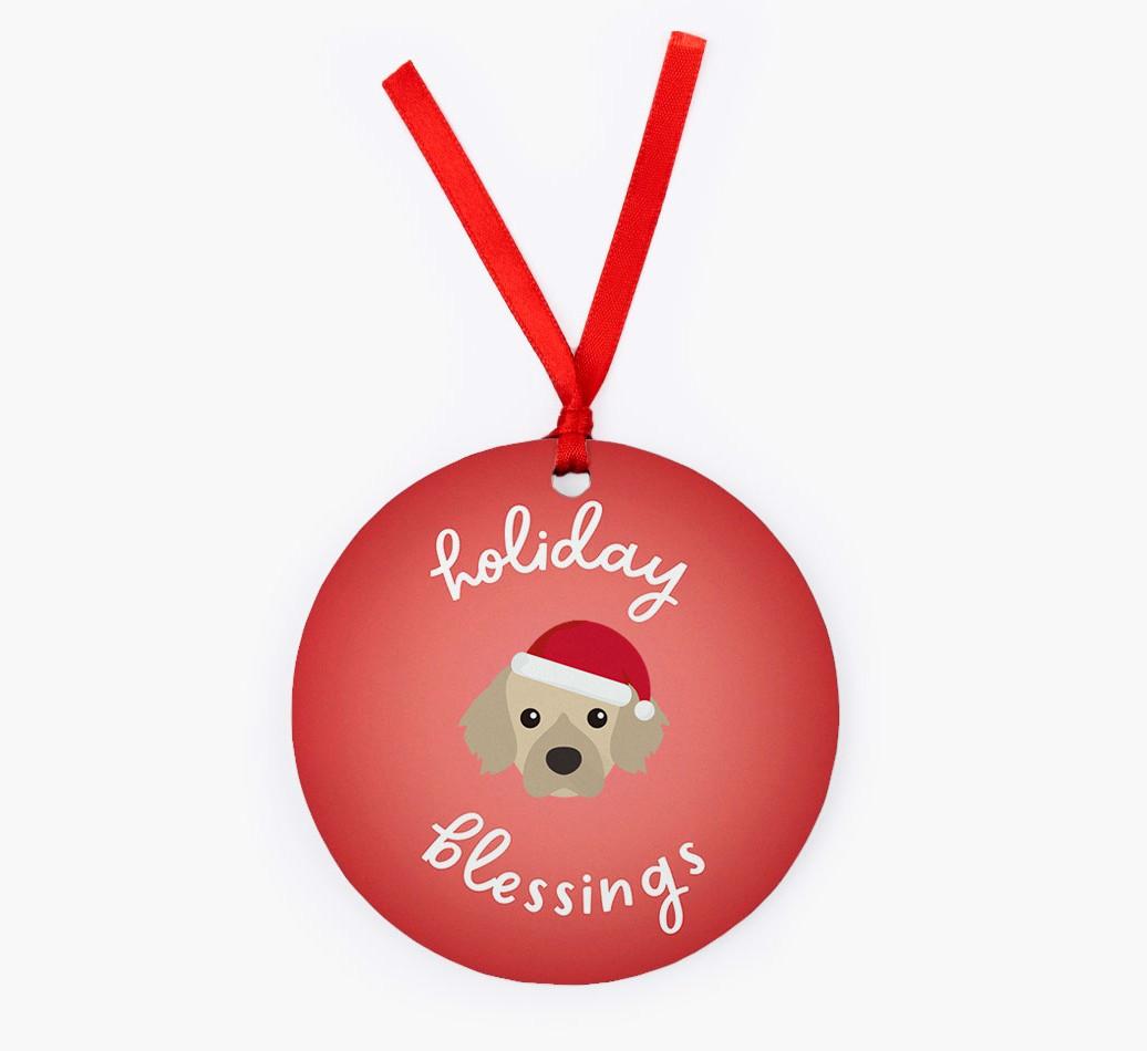 Holiday Blessings: Personalized {breedFullName} Christmas Decoration
