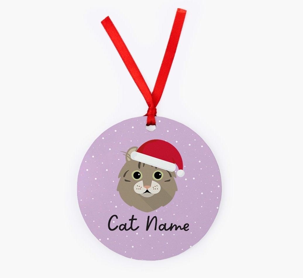 Snow: Personalised {breedCommonName} Christmas Decoration