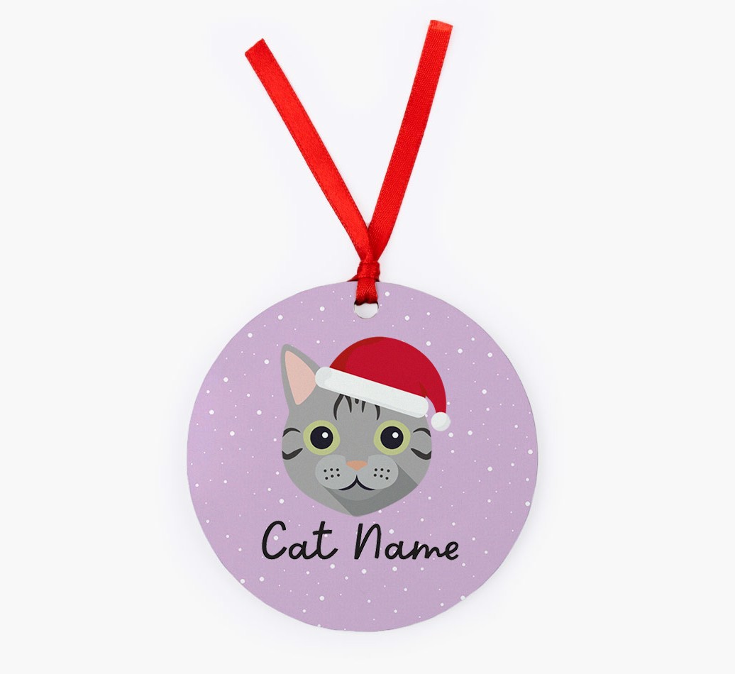 Snow: Personalized {breedCommonName} Christmas Decoration