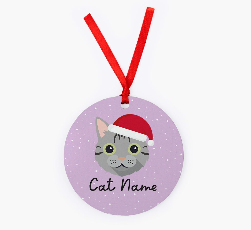 Snow: Personalised {breedCommonName} Christmas Decoration