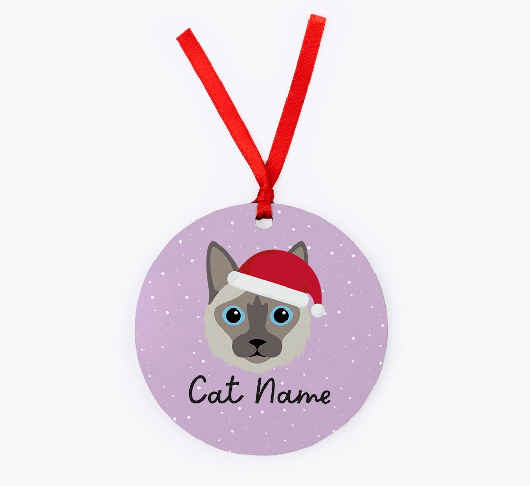 Snow: Personalised {breedCommonName} Christmas Decoration