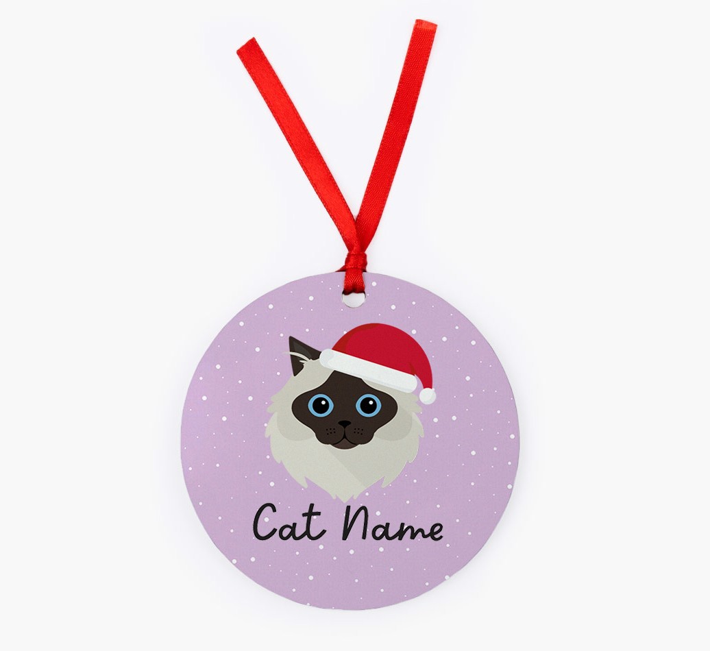Snow: Personalized {breedCommonName} Christmas Decoration