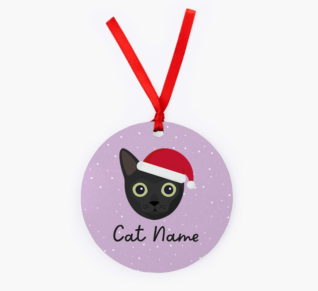Snow: Personalised {breedCommonName} Christmas Decoration