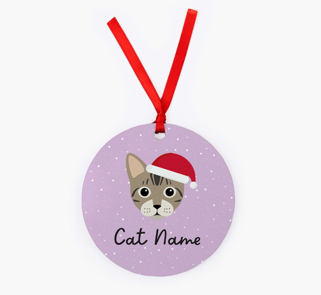 Snow: Personalised {breedCommonName} Christmas Decoration