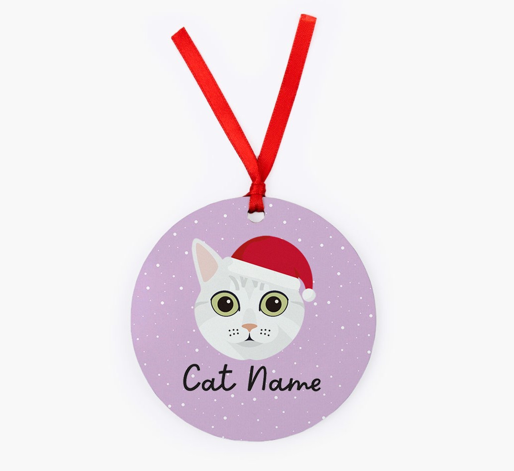 Snow: Personalised {breedCommonName} Christmas Decoration