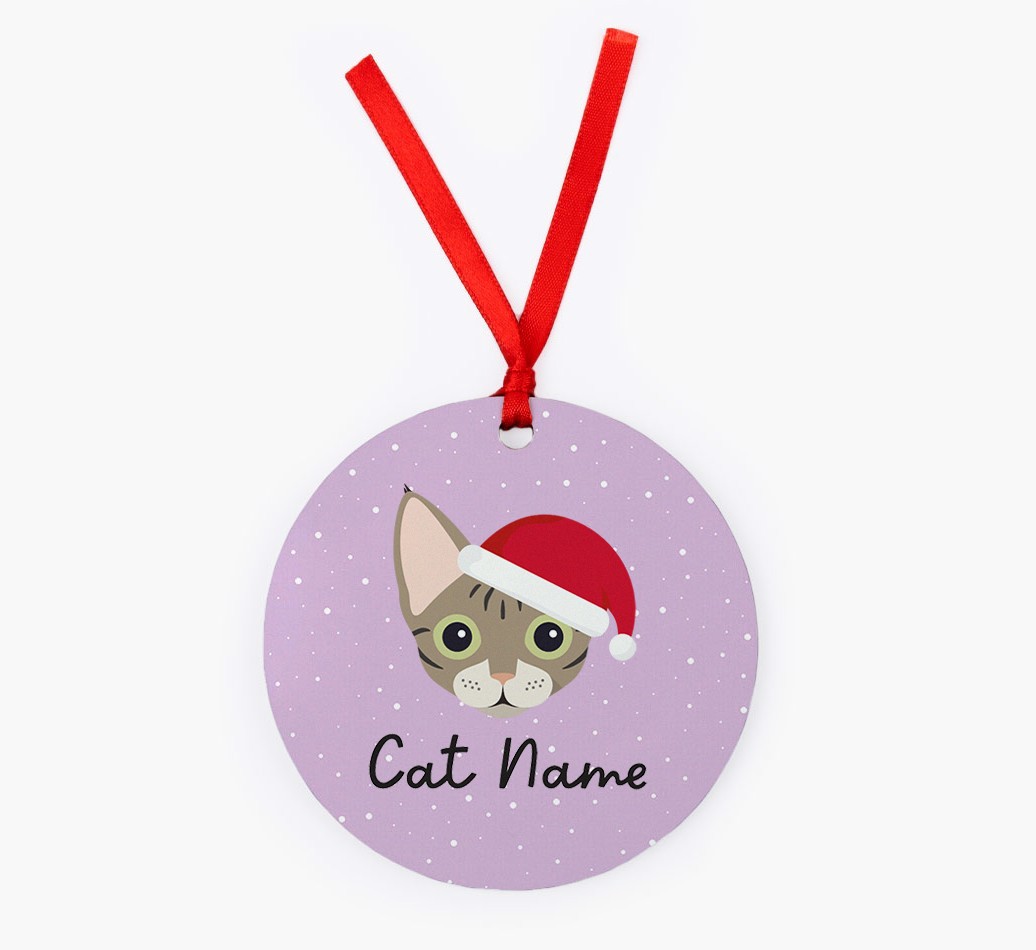 Snow: Personalised {breedCommonName} Christmas Decoration