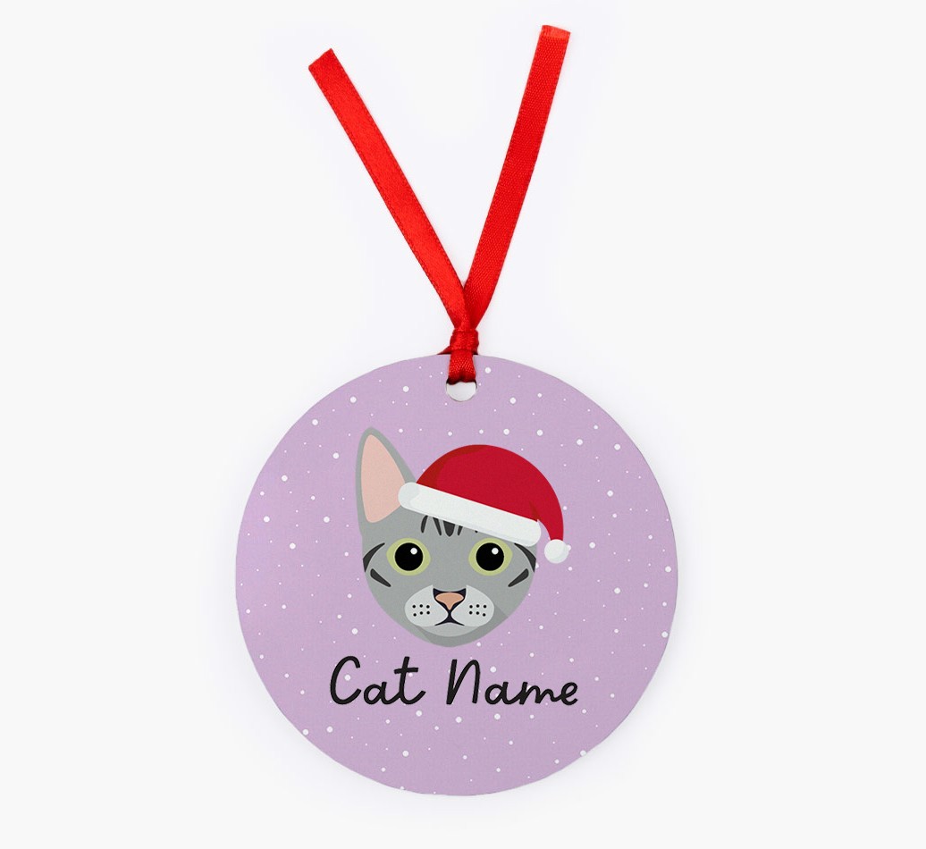 Snow: Personalised {breedCommonName} Christmas Decoration