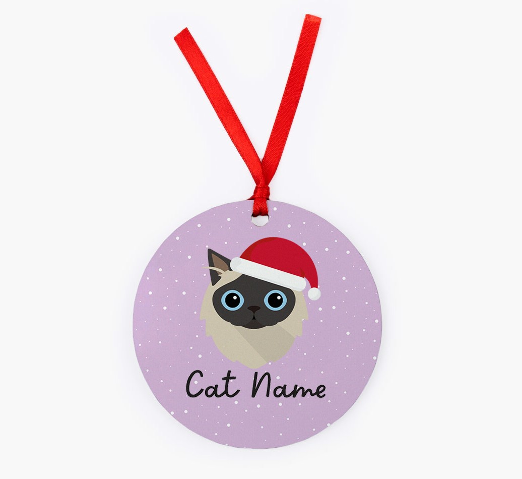 Snow: Personalised {breedCommonName} Christmas Decoration