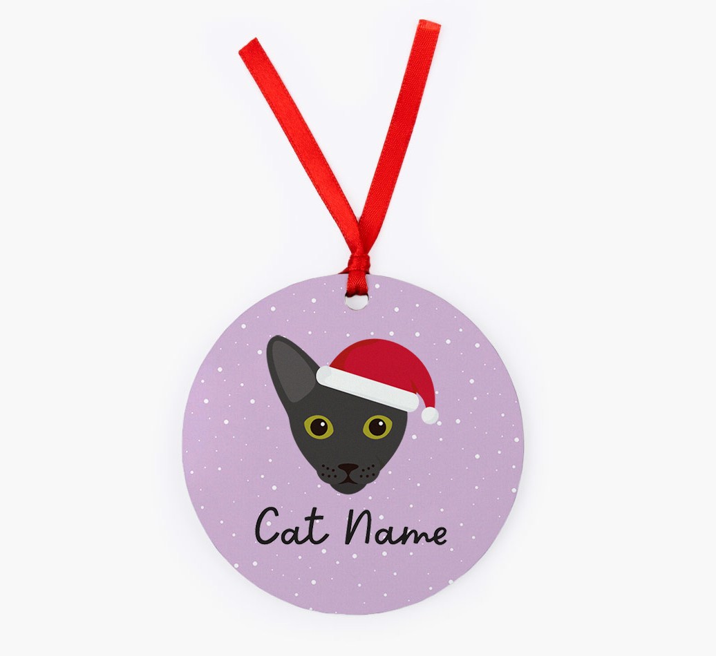 Snow: Personalised {breedCommonName} Christmas Decoration