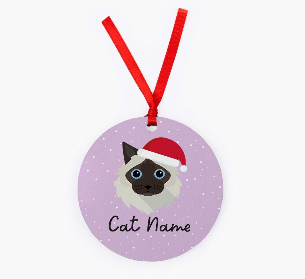 Snow: Personalized {breedCommonName} Christmas Decoration