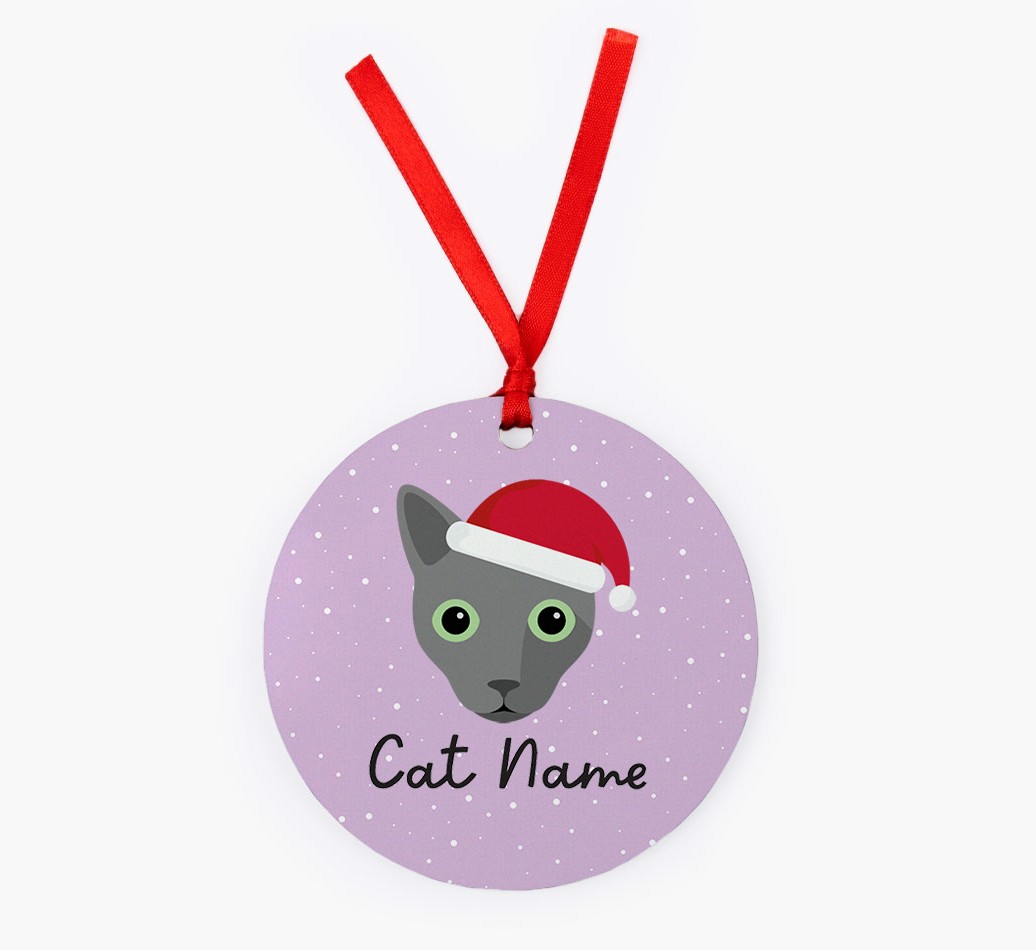 Snow: Personalised {breedCommonName} Christmas Decoration
