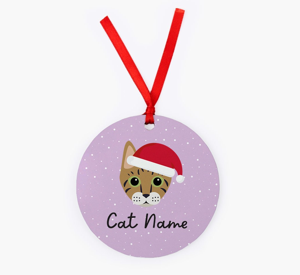 Snow: Personalised {breedCommonName} Christmas Decoration