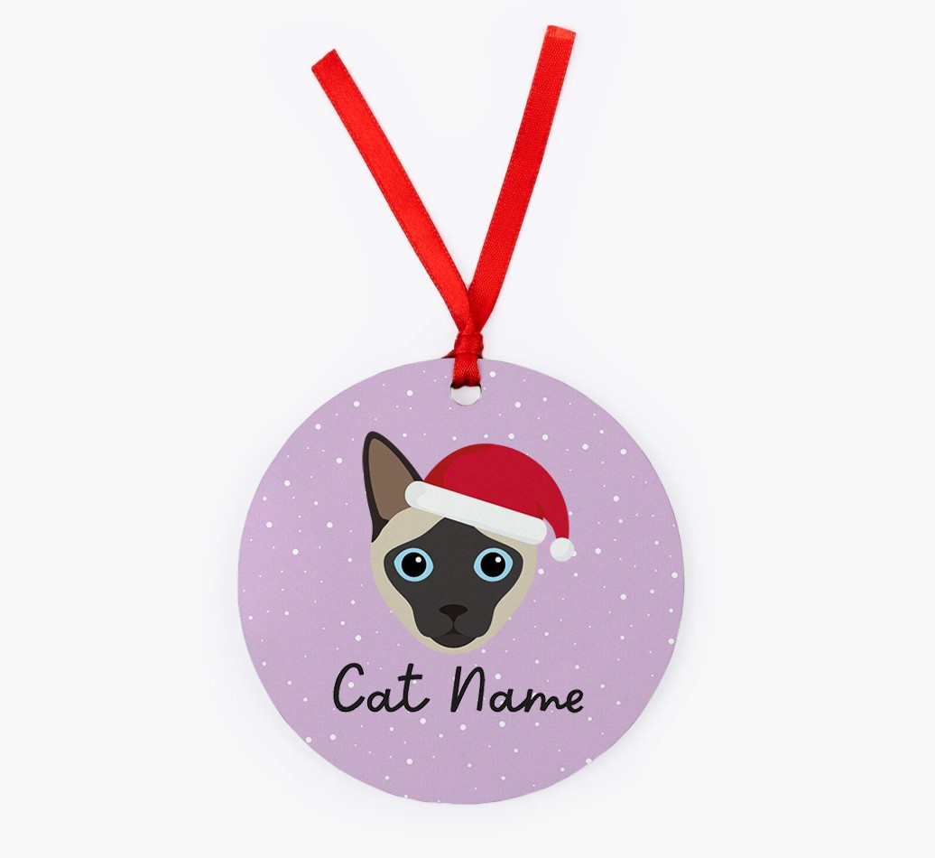 Snow: Personalised {breedCommonName} Christmas Decoration