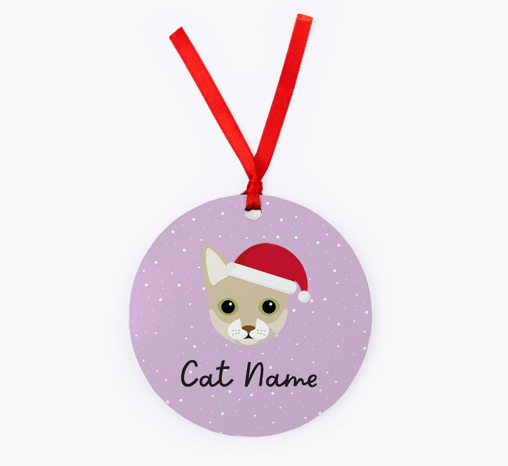 Snow: Personalized {breedCommonName} Christmas Decoration