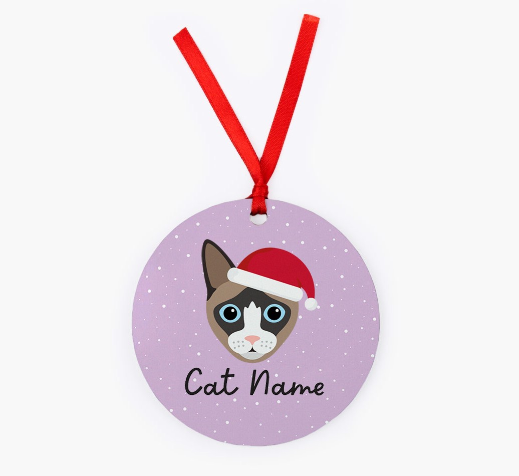Snow: Personalised {breedCommonName} Christmas Decoration