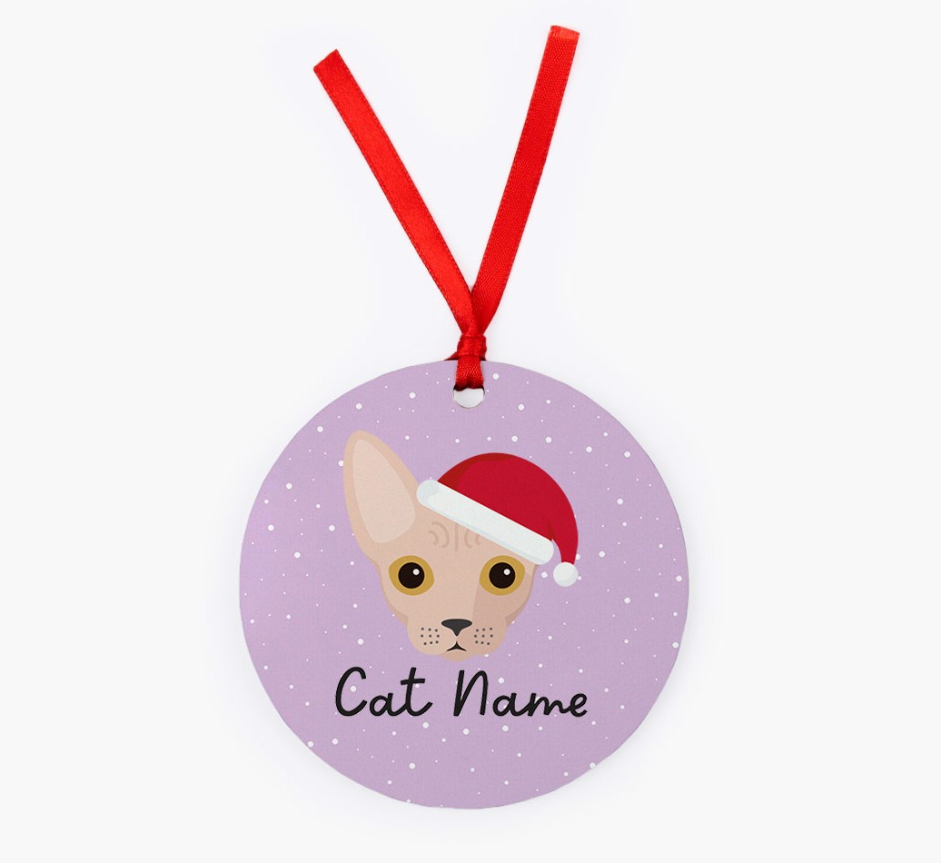 Snow: Personalised {breedCommonName} Christmas Decoration