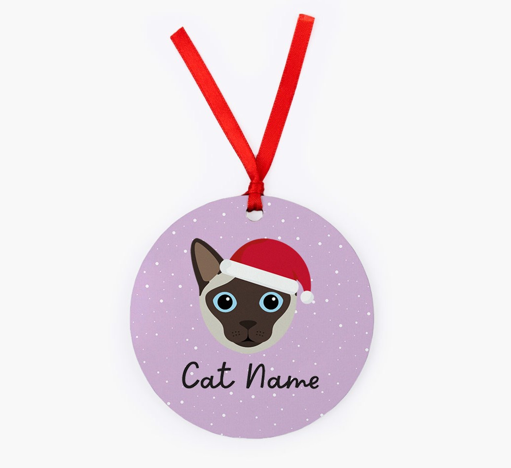Snow: Personalized {breedCommonName} Christmas Decoration