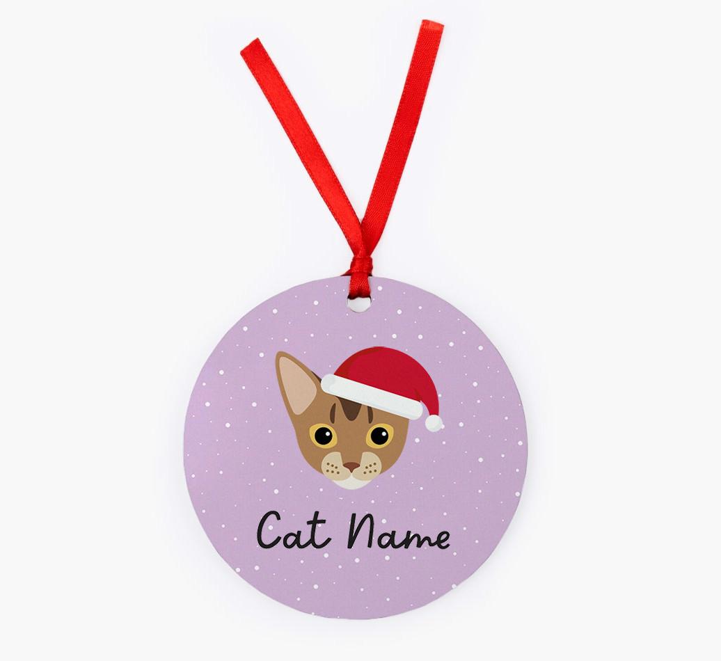 Snow: Personalised {breedCommonName} Christmas Decoration