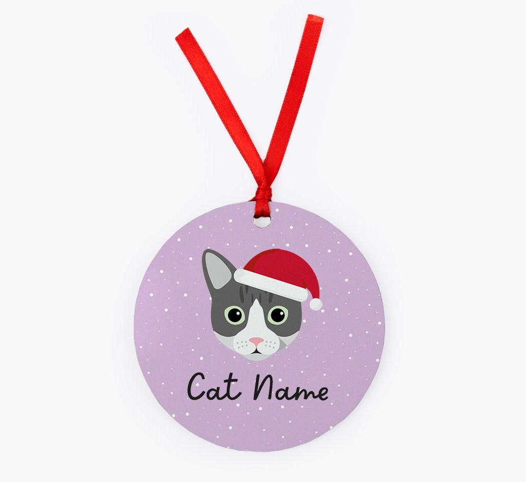 Snow: Personalised {breedCommonName} Christmas Decoration