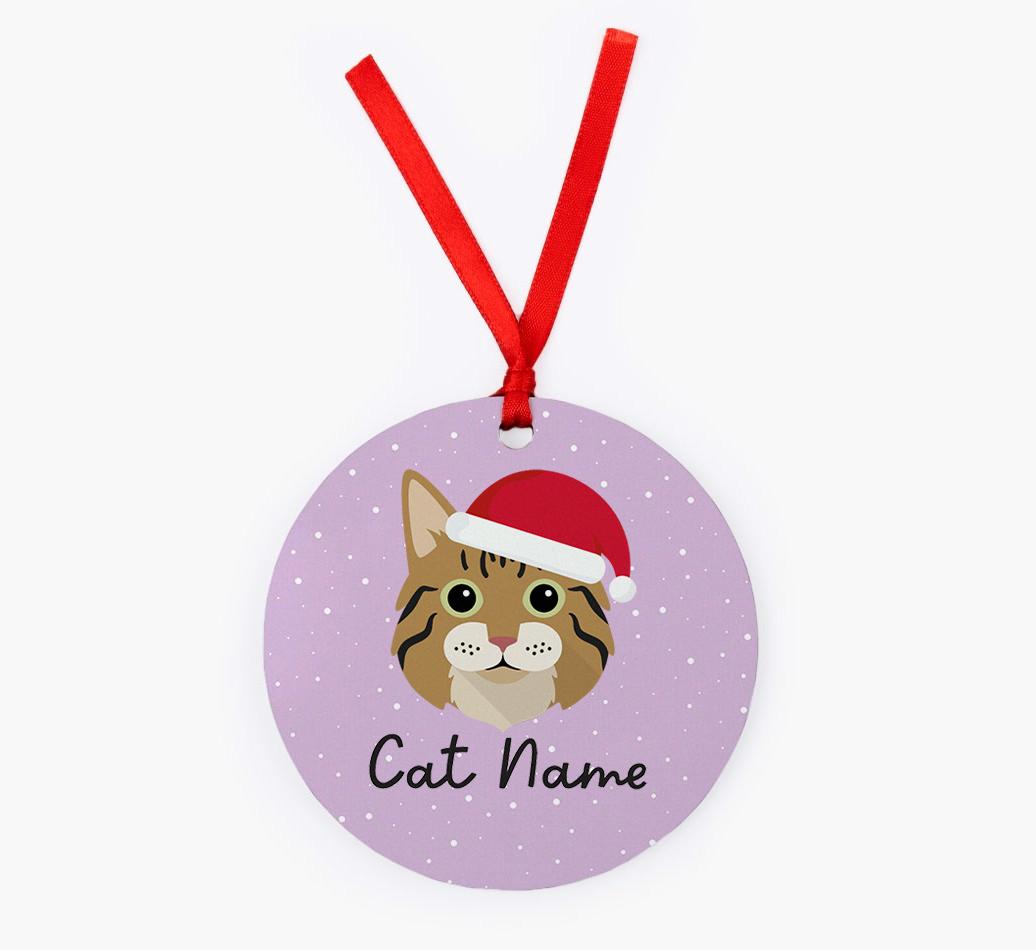 Snow: Personalised {breedCommonName} Christmas Decoration