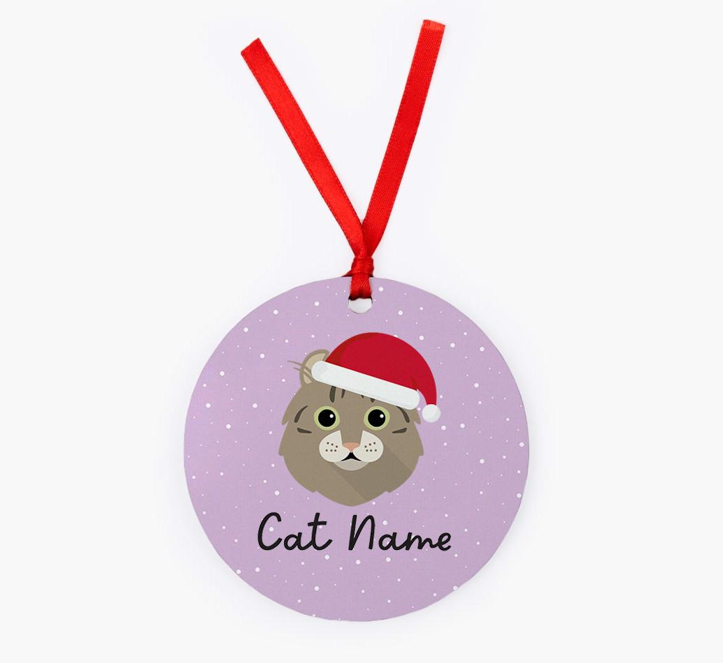 Snow: Personalised {breedCommonName} Christmas Decoration