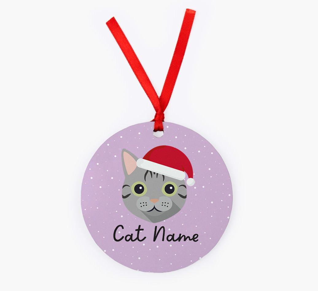 Snow: Personalised {breedCommonName} Christmas Decoration